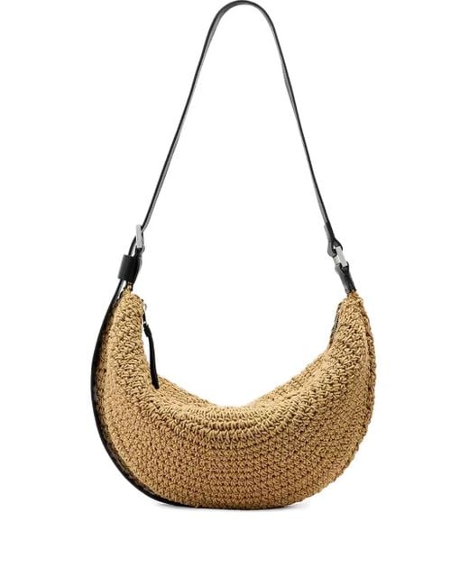 Borsa A Spalla Con Lavorazione All'Uncinetto di AllSaints in Metallic