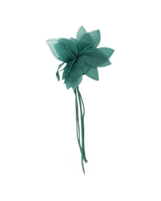 Antonelli Green Victoria Floral-Applique Trailing Brooch