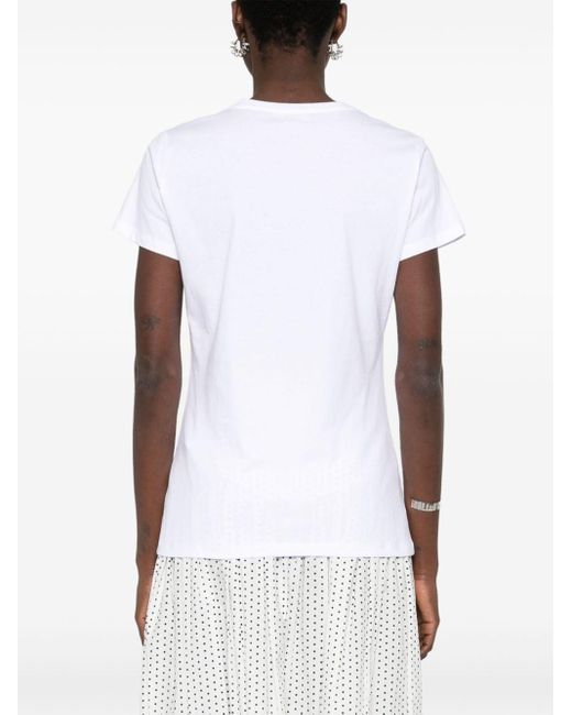 Liu Jo White Logo-print Cotton T-shirt