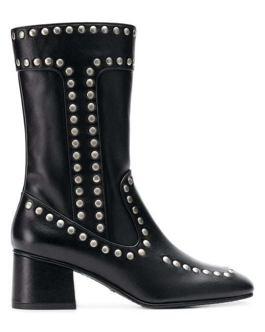 COACH Black Studded Boots