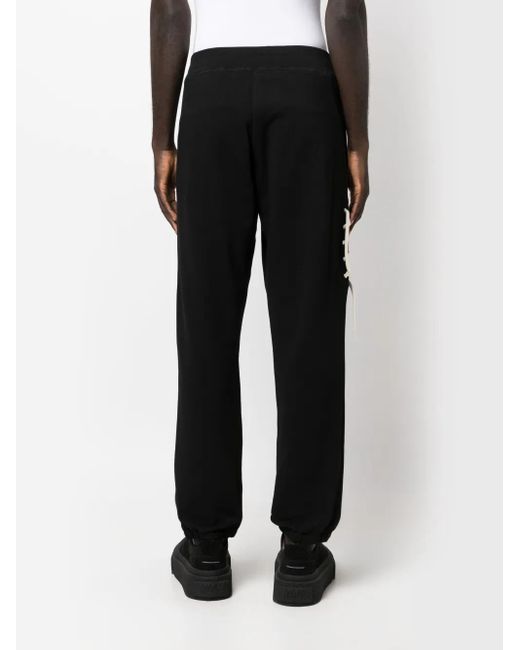 Craig Green Black Lace-Up Organic Cotton Track Pants for men