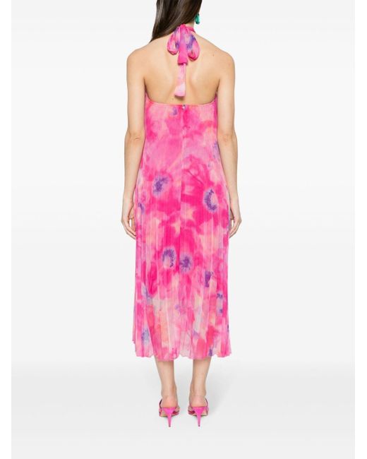 Liu Jo Pink Floral-print Maxi Dress