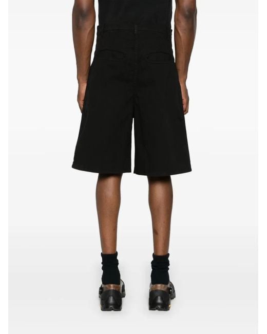 Andrea Ya'aqov Black Wide-Leg Bermuda Shorts for men