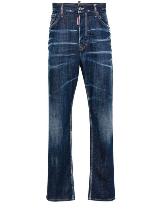 DSquared² Halbhohe Skinny-Jeans in Blue für Herren