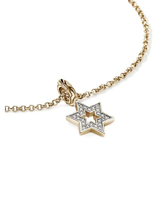 John Hardy Metallic 14K Jh Essential Star Of David Diamond Necklace