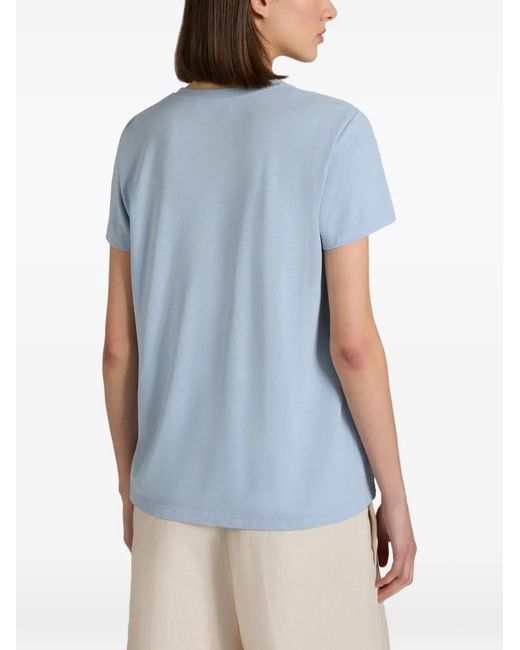 Slowear Blue Cotton T-Shirt