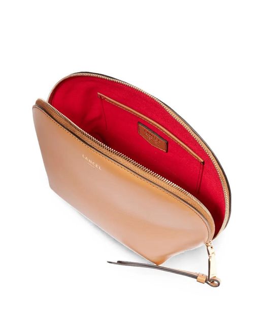 Lancel Orange Large Origami De Clutch