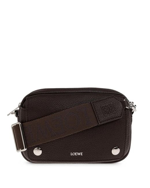 Loewe Black Small Pebble Messenger Bag for men