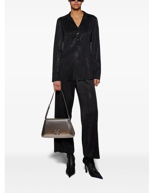 Alexander Wang Black Hotfix Button-Up Shirt