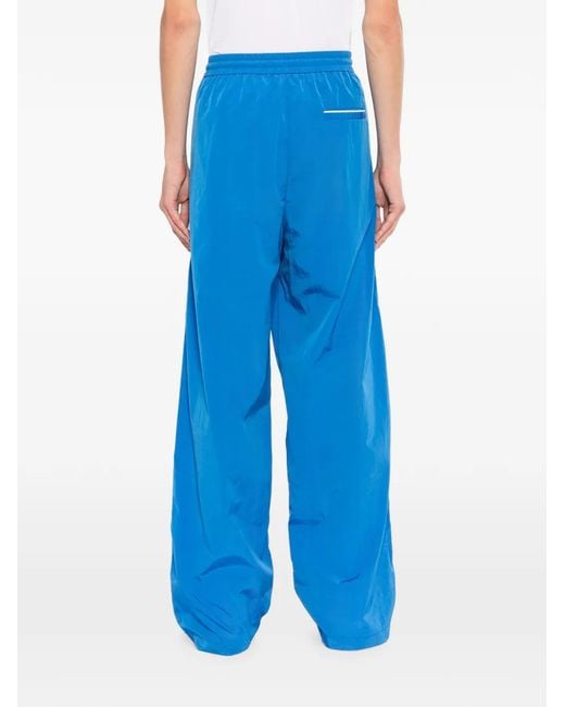 Off-White c/o Virgil Abloh Blue Logo-Printed Track Pants for men