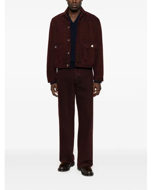 sunflower Brown Button-Fastening Flap-Pocket Jacket for men