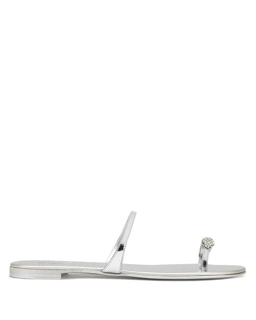 Giuseppe Zanotti Metallic Ring Flat Sandals