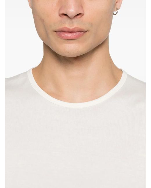 Lemaire Lichtgewicht Jersey T-Shirt in het White voor heren