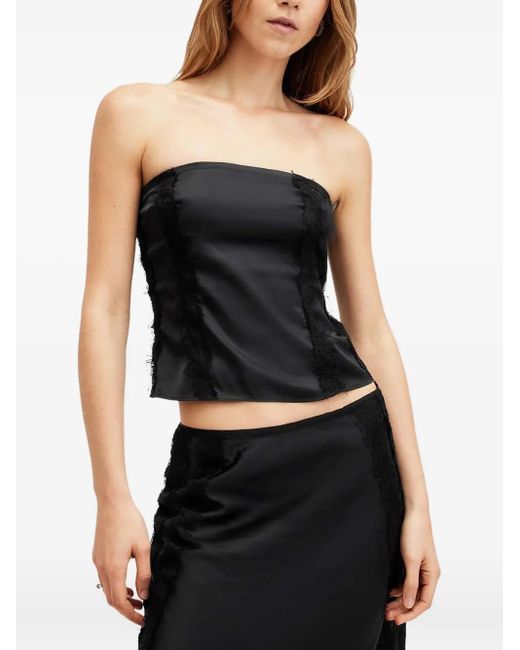 Top Morgan Con Bordo di AllSaints in Black