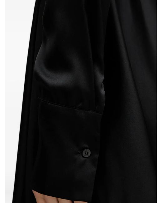 Guess Black Long-Sleeve V-Neck Mini Dress