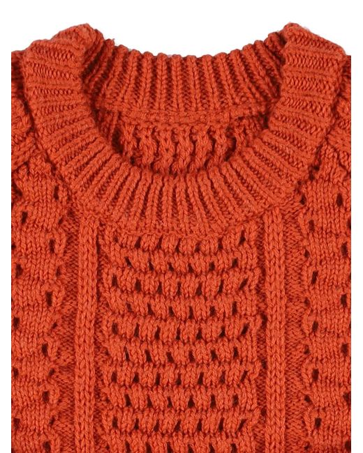 Fortela Red Cable-Knit Sweater for men