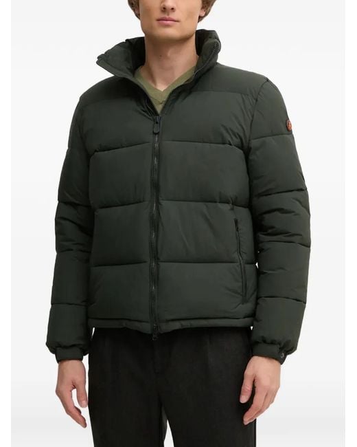 Save The Duck Black Taxus Zip-Fastening Puffer Jacket for men