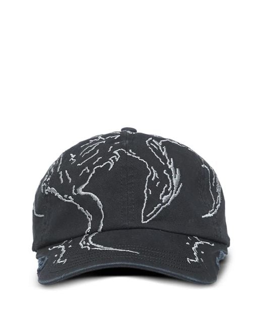 Roa Black Ryli Embroidered-Panel Baseball Hat