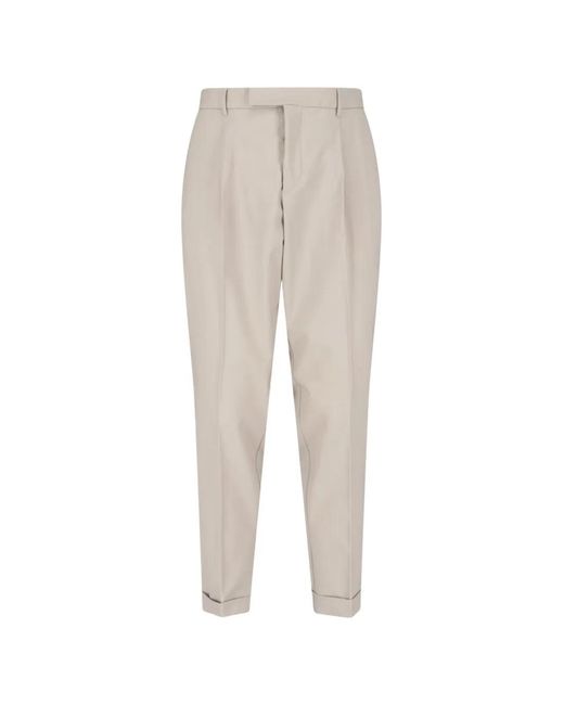 Cruna White Pleated Trousers for men