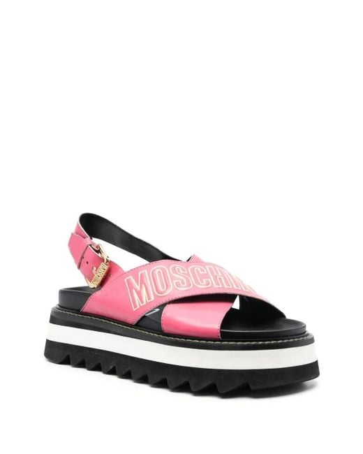 Moschino Pink Slingback Sandals