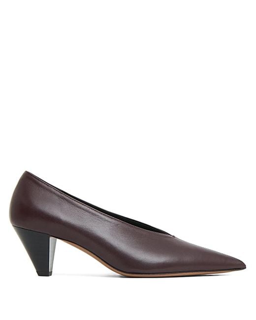 Mansur Gavriel Brown Kiki Pointed-Toe Pumps