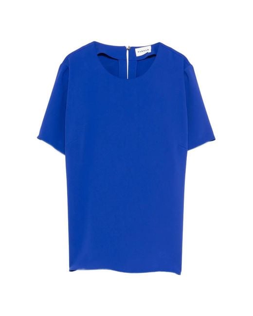P.A.R.O.S.H. Blue Short-Sleeve Blouse