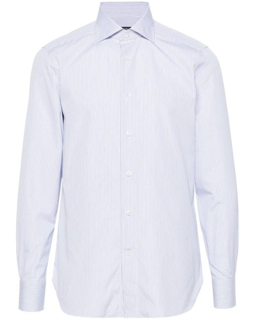 Chemise en coton à rayures Zegna pour homme en coloris White