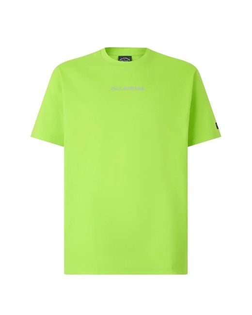 Paul & Shark Green Logo-Print T-Shirt for men