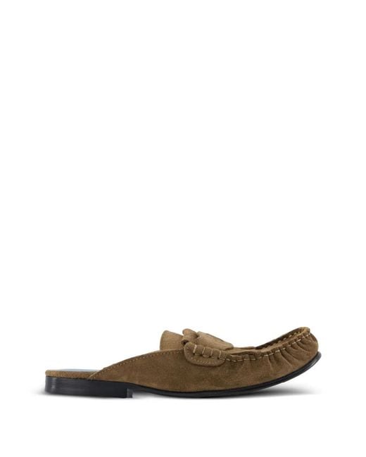 Marni Multicolor Mules À Bout Carré Et Point De Surjet