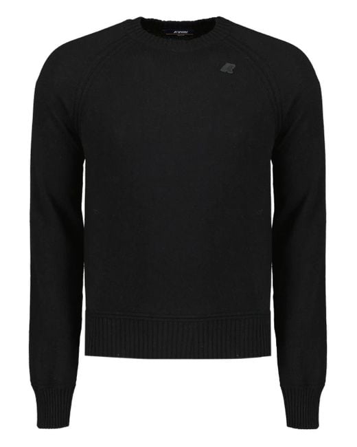 K-Way Black Sebas Ribbed Knitwear for men
