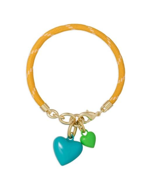 Roxanne Assoulin Blue The Happy Cord Heart-Charm Bracelet