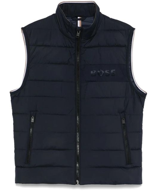 Boss Blue Logo Water-Repllent Gilet for men