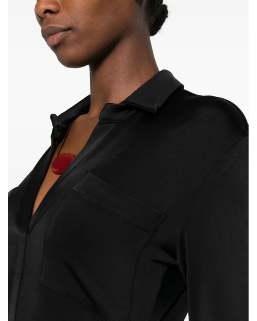 TOVE Black Iana Draped Dress
