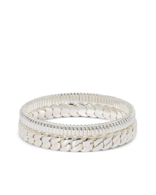 Roxanne Assoulin White Luxe Beaded Bracelets (set Of Two) for men
