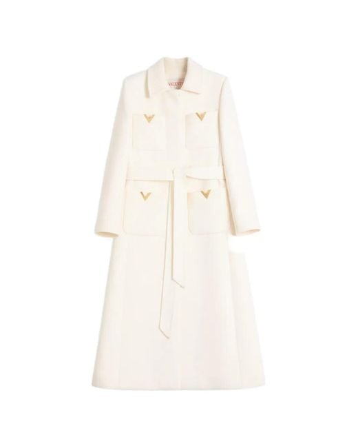 Valentino Garavani Natural Drill Double-Breasted Coat