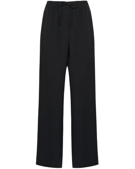 Yves Salomon Black Silk Trousers