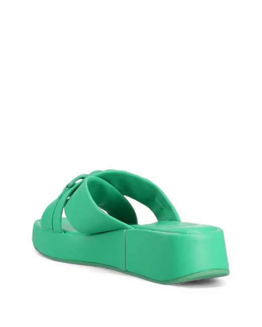 Mexx Green Lexi Chain-Link Platform Slides