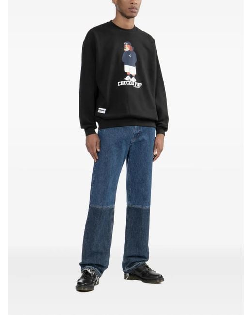 Chocoolate Black Graphiced Sweatshirt for men