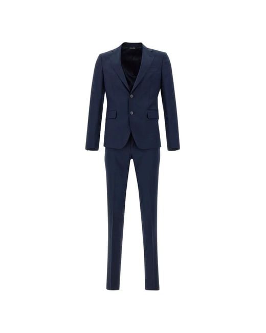 Brian Dales Blue Slim-Fit Single-Breasted Suit for men