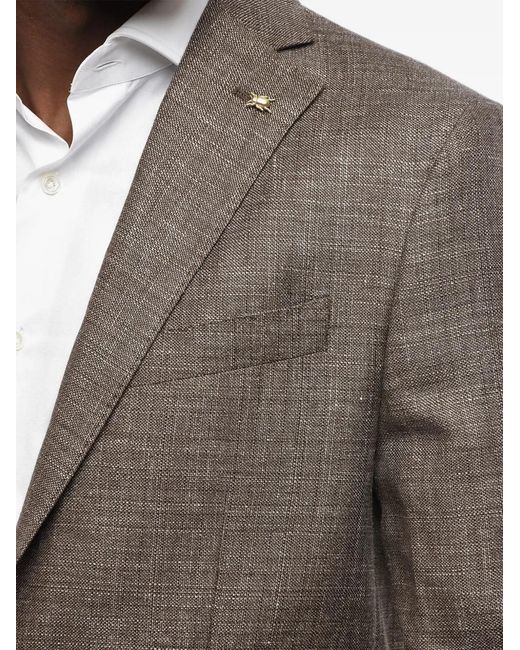 Corneliani Gray Cc Collection Single-Breasted Patch-Pocket Blazer for men