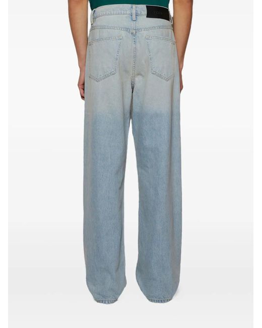 NAHMIAS Blue Button Fly Jeans for men