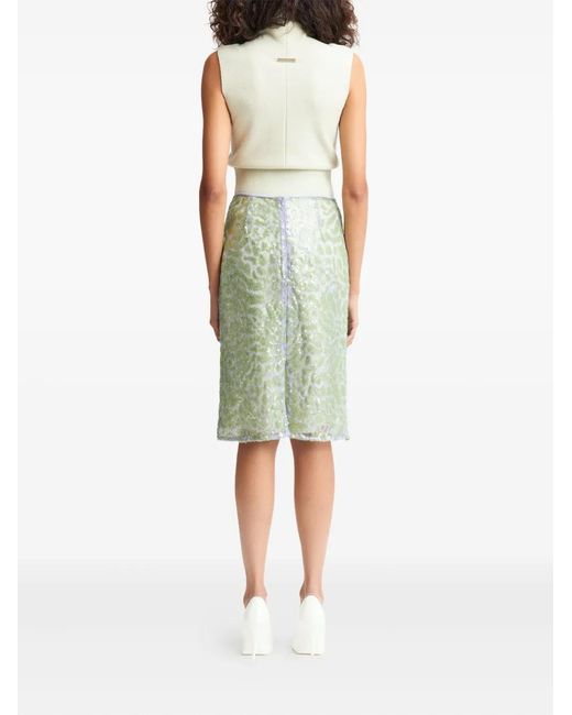 16Arlington Green Elice Lace Sequinned Midi Skirt