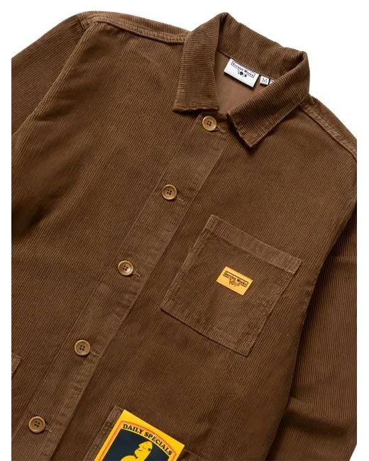 Service Works Brown Corduroy Chore Patch-Pocket Shirt for men