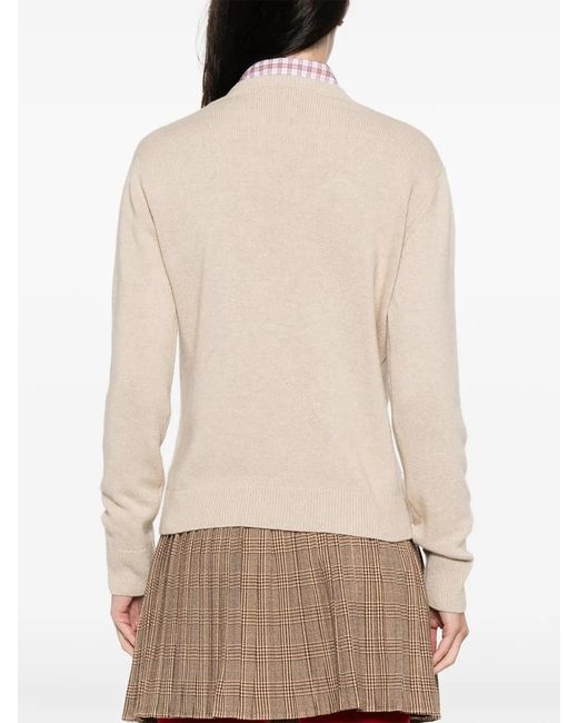 Mc2 Saint Barth White New Queen Bow-Detail Sweater