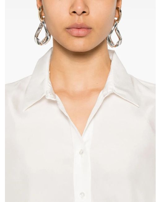 Antonelli Zijden Blouse in het White
