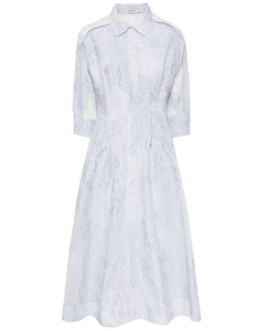 Robe-chemise Court à motif floral enjacquard Jonathan Simkhai en coloris White
