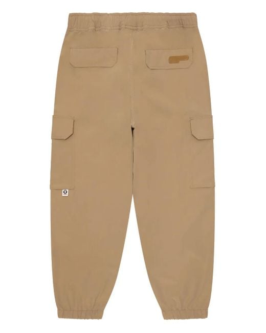 Aape By A Bathing Ape Natural Cargo Patch-Pockets Regular Trousers for men