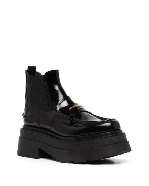 Alexander Wang Black Carter Platform Ankle Boot