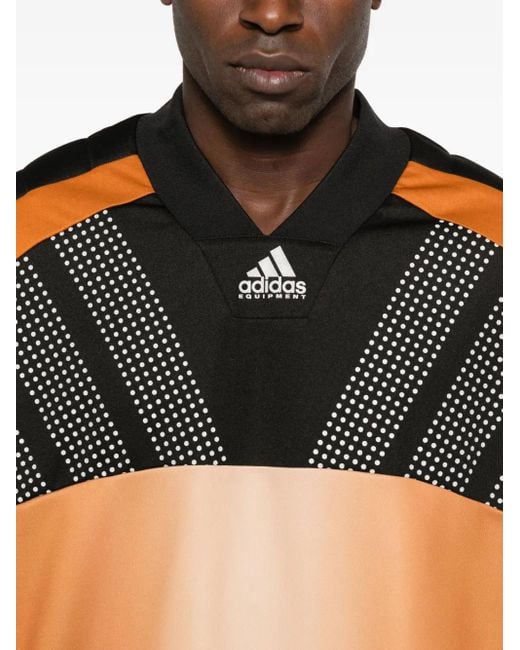 Adidas Sweater Met Vlakken En V-Hals in het Orange voor heren