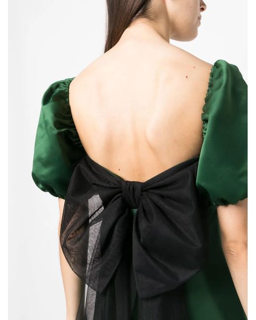Viktor & Rolf Green Bow-Detail Minidress